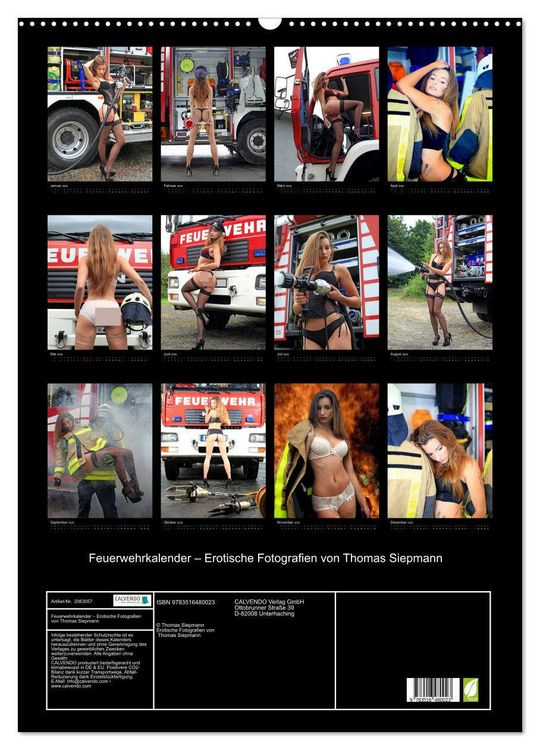 Produktbild: Feuerwehrkalender &ndash; Erotische Fotografien von Thomas Siepmann (Wandkalender 2026 DIN A2 hoch), CALVENDO Monatskalender