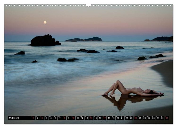 Produktbild: Ibiza et Lanzarote - Les paysages et le nu (Calendrier mural 2026 DIN A2 vertical) calendrier de bureau