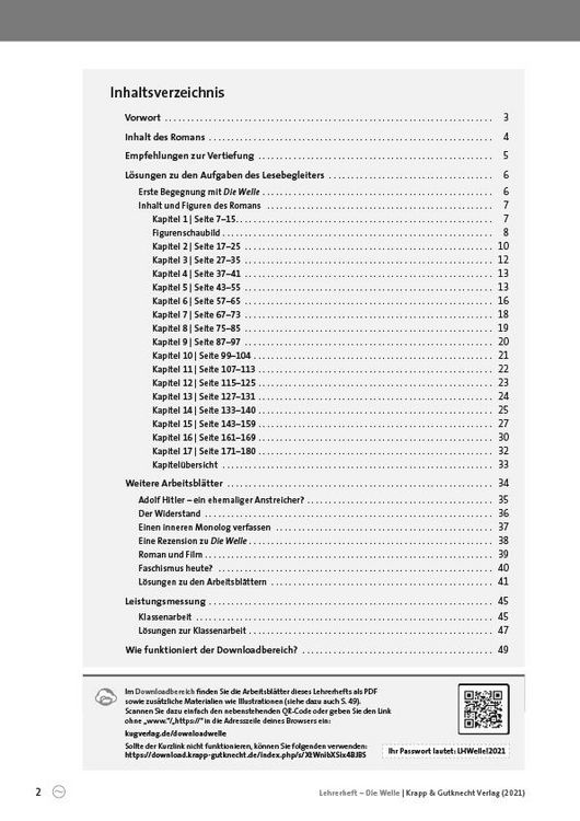 Produktbild: Die Welle &ndash; Morton Rhue &ndash; Lehrerheft