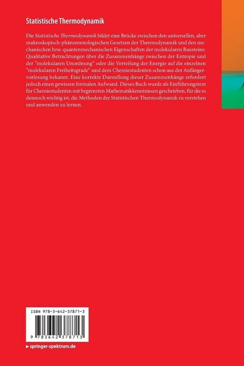 Produktbild: Statistische Thermodynamik