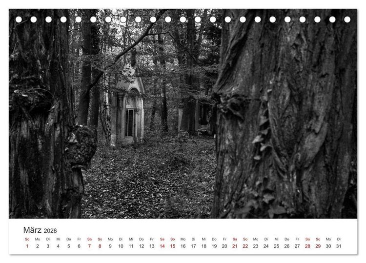 Produktbild: Wachgek&uuml;sst - Vom Zauber der Vergangenheit - S&uuml;dwestkirchhof Stahnsdorf (Tischkalender 2026 DIN A5 quer), CALVENDO Monatskalender