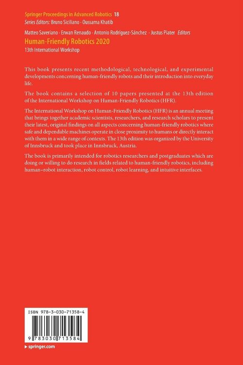 Produktbild: Human-Friendly Robotics 2020