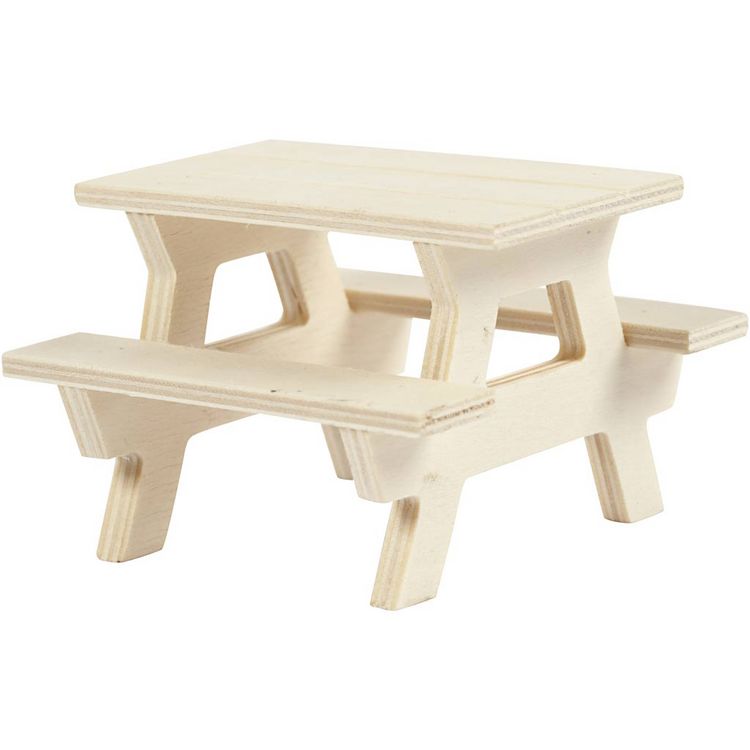 Produktbild: Creativ Company Picknick-Tisch mit Bank, H 5,5 cm, L 8 cm, 1 Stk