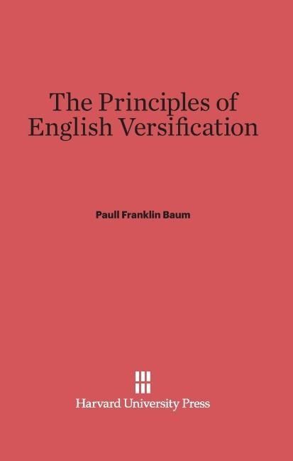 Produktbild: The Principles of English Versification