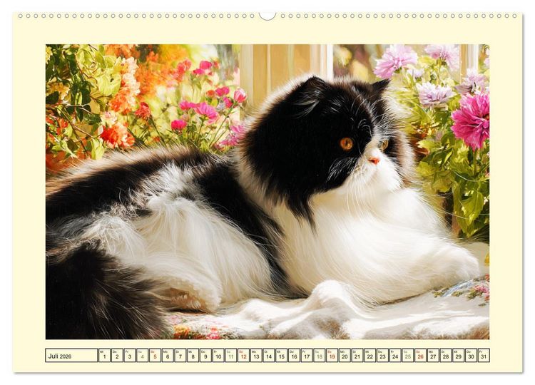 Produktbild: Perserkatzen. Zauberhaft, sanft, anh&auml;nglich und wundersch&ouml;n (hochwertiger Premium Wandkalender 2026 DIN A2 quer), Kunstdruck in Hochglanz