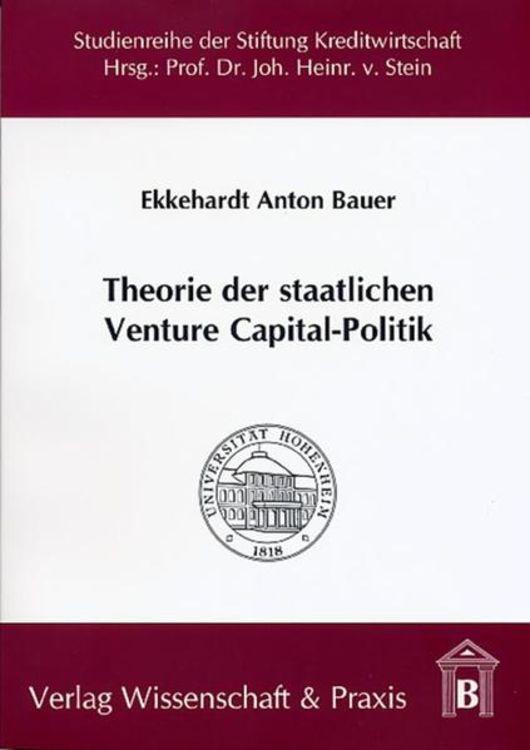 Produktbild: Theorie der staatlichen Venture Capital-Politik.