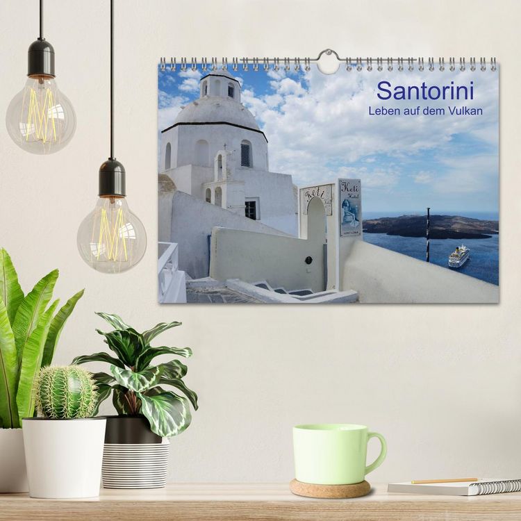 Produktbild: Santorini &ndash; Leben auf dem Vulkan (Wandkalender 2026 DIN A4 quer), CALVENDO Monatskalender