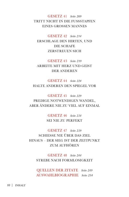 Greene, Power, 48 Gesetze der Macht