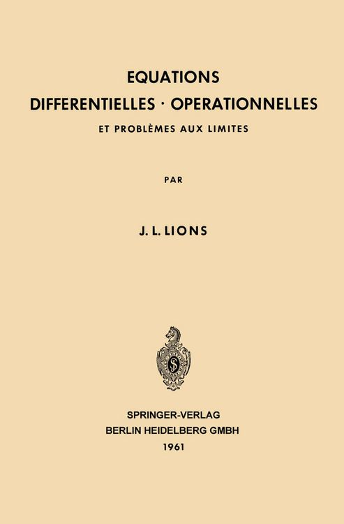 Produktbild: Equations Differentielles Operationnelles