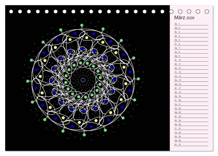 Produktbild: Filigran - Mandalas (Tischkalender 2026 DIN A5 quer), CALVENDO Monatskalender