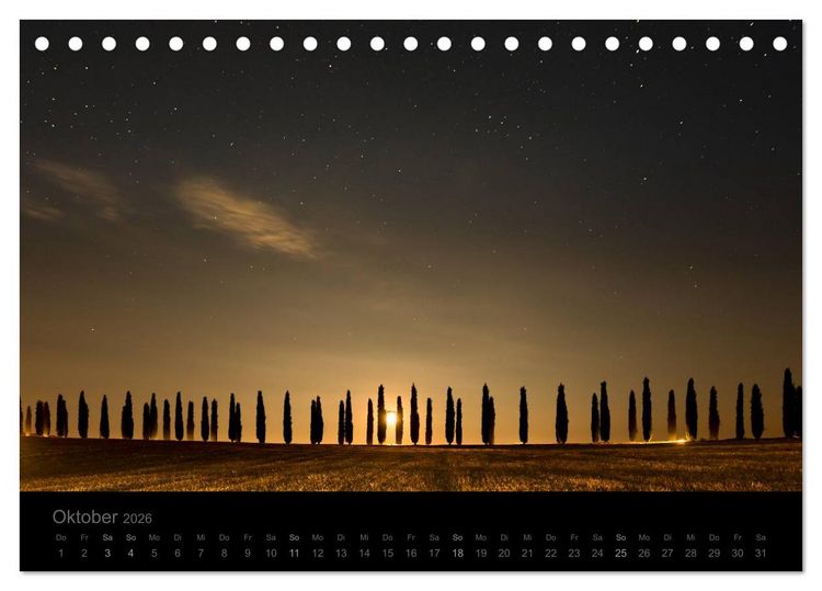 Produktbild: &ndash; Magie des Lichtes &ndash; TOSKANA (Tischkalender 2026 DIN A5 quer), CALVENDO Monatskalender