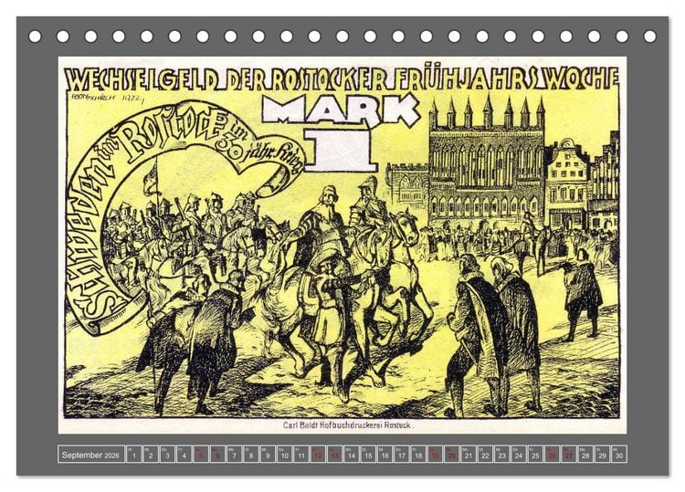 Produktbild: Gru&szlig; aus Rostock (Tischkalender 2026 DIN A5 quer), CALVENDO Monatskalender