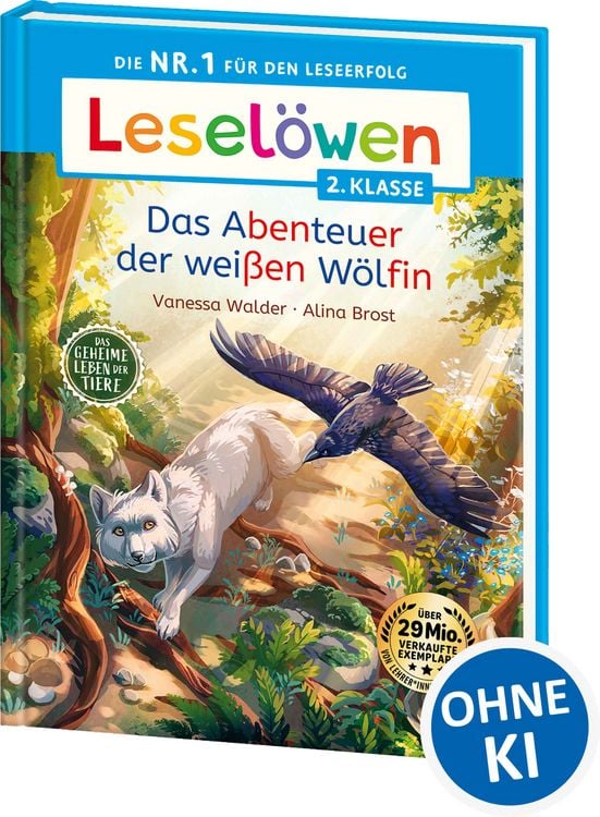 Produktbild: Lesel&ouml;wen 2. Klasse - Das geheime Leben der Tiere - Das Abenteuer der wei&szlig;en W&ouml;lfin