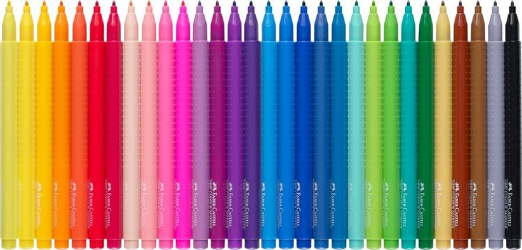 Produktbild: Faber-Castell Filzstifte Grip Colour Marker, 30er Set