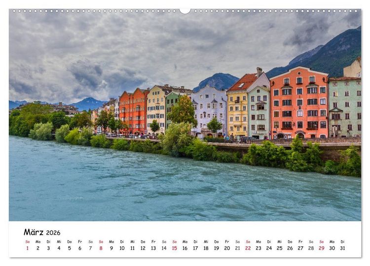 Produktbild: Gr&uuml;&szlig;e aus Innsbruck (Wandkalender 2026 DIN A2 quer), CALVENDO Monatskalender