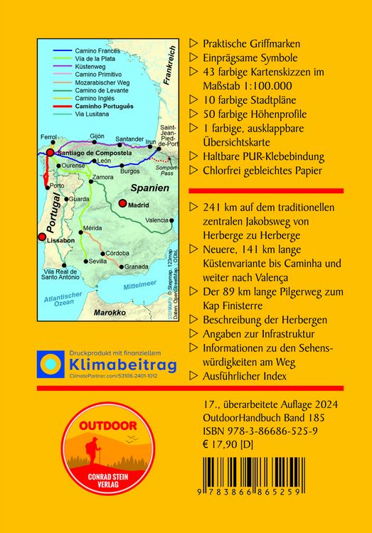 Produktbild: Portugal Spanien: Jakobsweg Caminho Portugu&ecirc;s von Porto nach Santiago und Finist