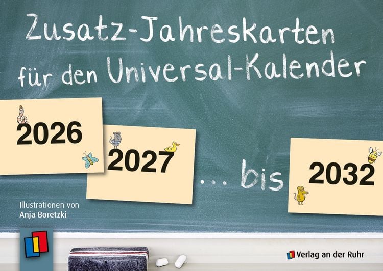 Produktbild: Zusatz-Jahreskarten 2026 &ndash; 2032 f&uuml;r den Universal-Kalender