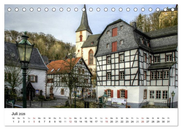 Produktbild: Die sch&ouml;nsten Orte der Eifel (Tischkalender 2026 DIN A5 quer), CALVENDO Monatskalender