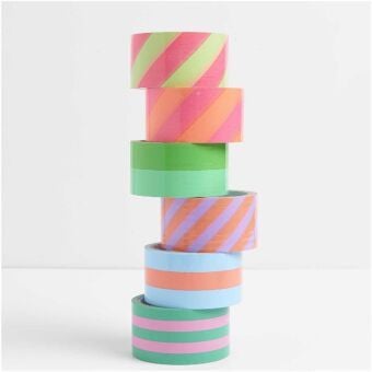 Produktbild: Paketklebeband Flieder / Neonorange, 5 cm x 32 m