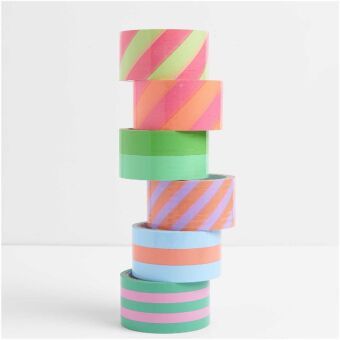 Produktbild: Paketklebeband Pistazie / Neonpink, 5 cm x 32 m