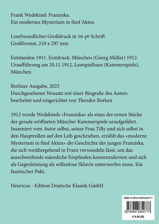 Produktbild: Franziska (Gro&szlig;druck)