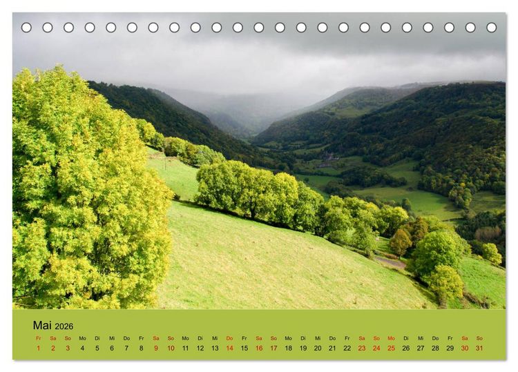 Produktbild: Naturparadies Auvergne (Tischkalender 2026 DIN A5 quer), CALVENDO Monatskalender