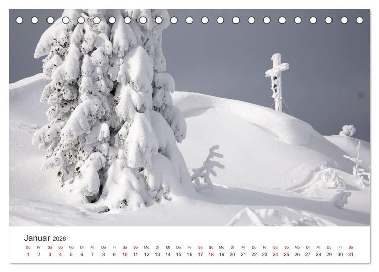 Produktbild: Gipfelkreuze im B&ouml;hmerwald (Tischkalender 2026 DIN A5 quer), CALVENDO Monatskalender