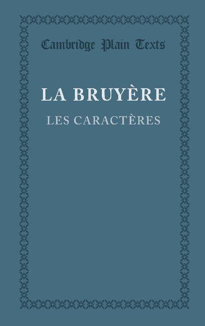 Produktbild: Les Caracteres Ou Les Moeurs de Ce Siecle