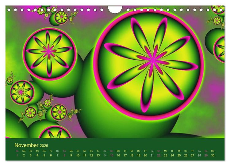 Produktbild: Neonfarben (Wandkalender 2026 DIN A4 quer), CALVENDO Monatskalender
