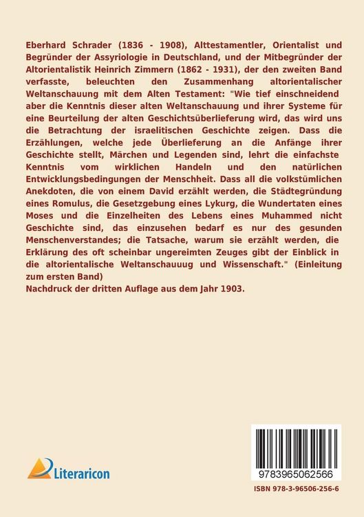 Produktbild: Die Keilinschriften und das Alte Testament