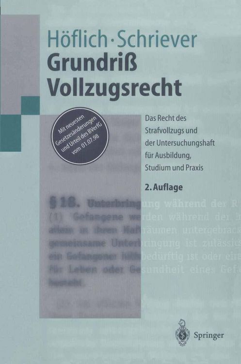 Produktbild: Grundri&szlig; Vollzugsrecht
