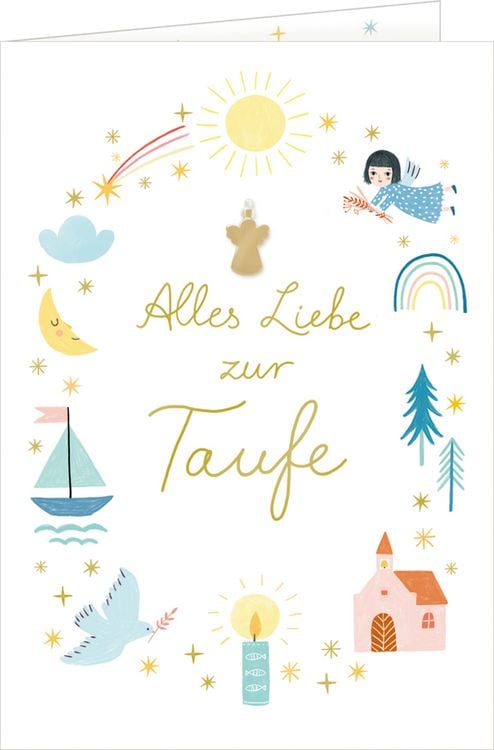Produktbild: Gru&szlig;karte &ndash; Alles Liebe zur Taufe