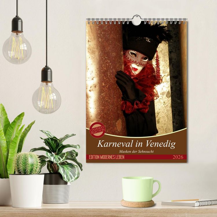 Produktbild: Masken der Sehnsucht - Karneval in Venedig (Wandkalender 2026 DIN A4 hoch), CALVENDO Monatskalender