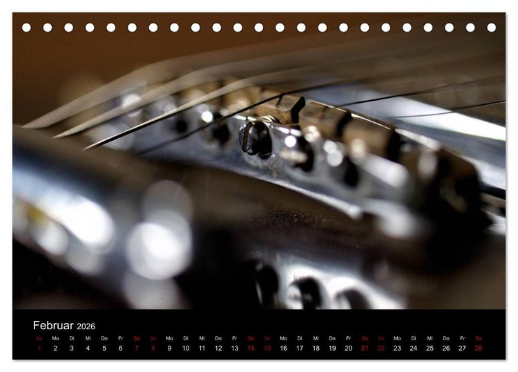 Produktbild: Feinheiten - Alte Gitarren im Detail (Tischkalender 2026 DIN A5 quer), CALVENDO Monatskalender