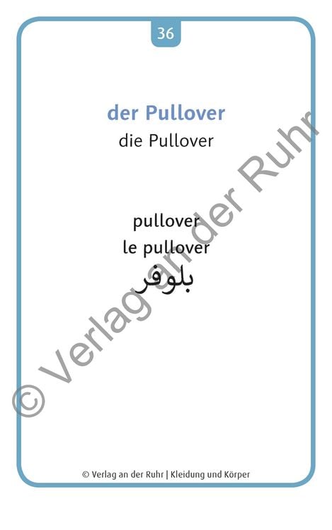 Produktbild: Kleidung und K&ouml;rper - Deutsch, Englisch, Franz&ouml;sisch und Arabisch