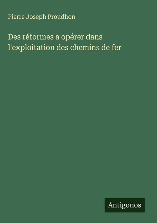 Produktbild: Des r&eacute;formes a op&eacute;rer dans l'exploitation des chemins de fer