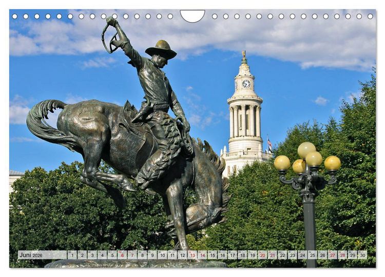 Produktbild: Denver Stadtansichten (Wandkalender 2026 DIN A4 quer), CALVENDO Monatskalender