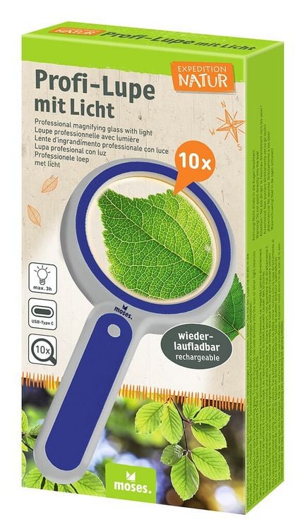 Produktbild: Expedition Natur Profi-Lupe mit Licht 10x USB-C