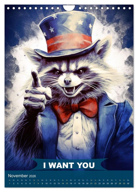 Produktbild: I want you im tierischen Design (Wandkalender 2026 DIN A4 hoch), CALVENDO Monatskalender