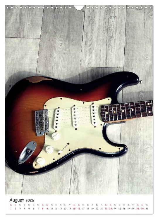 Produktbild: Gitarren Show-Up (Wandkalender 2026 DIN A3 hoch), CALVENDO Monatskalender