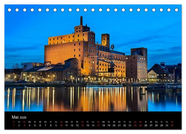 Produktbild: Duisburgs N&auml;chte (Tischkalender 2026 DIN A5 quer), CALVENDO Monatskalender