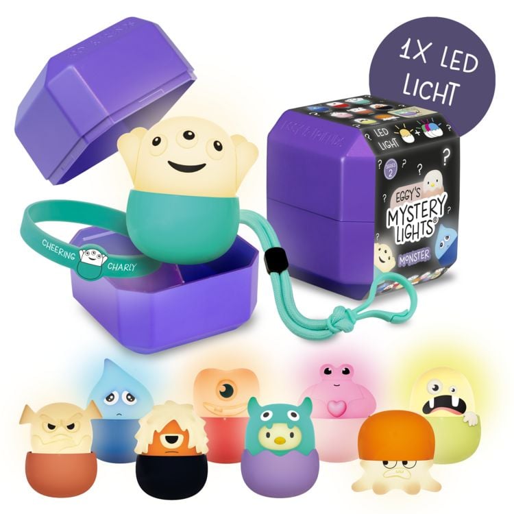 Produktbild: Eggys Mystery Lights Serie 2 Monster Akku Nachtlicht Blindbox mit Anh&auml;nger