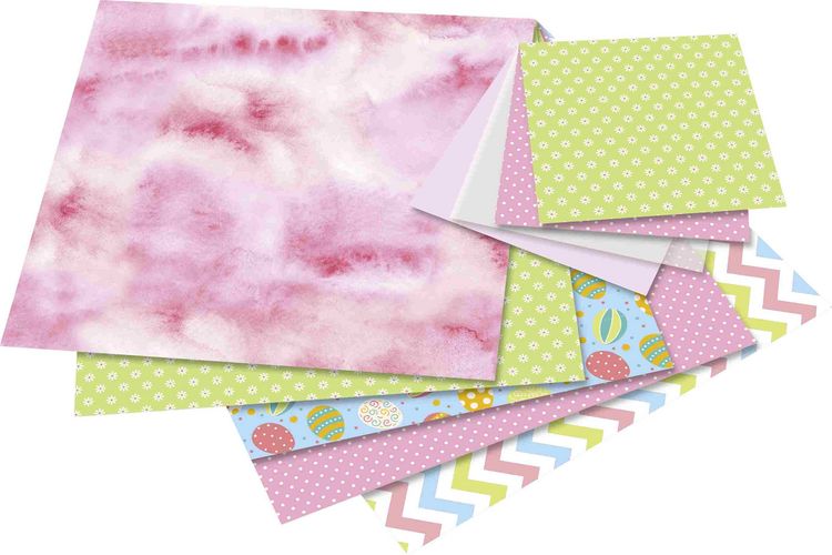 Produktbild: Folia  Faltbl&auml;tter Set BL&Uuml;TEN, 50 Blatt in 15x15cm, 120 Blatt in 7,5x7,5cm