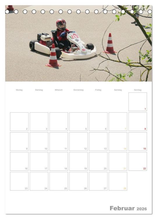 Produktbild: Slalomkart - Gas, Gas, Vollgas! 2026 (Tischkalender 2026 DIN A5 hoch), CALVENDO Monatskalender