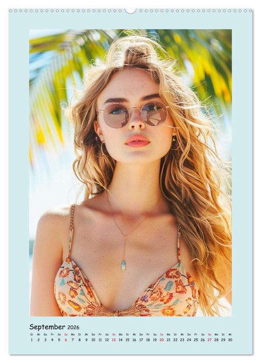 Produktbild: Sommer-Traum. Sch&ouml;ne M&auml;dchen am Meer (hochwertiger Premium Wandkalender 2026 DIN A2 hoch), Kunstdruck in Hochglanz