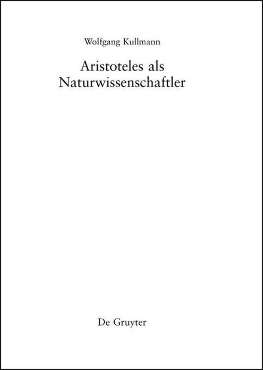 Produktbild: Aristoteles als Naturwissenschaftler
