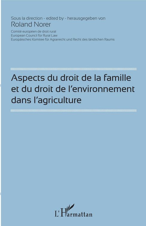 Produktbild: Aspects du droit de la famille et du droit de l'environnement dans l'agriculture