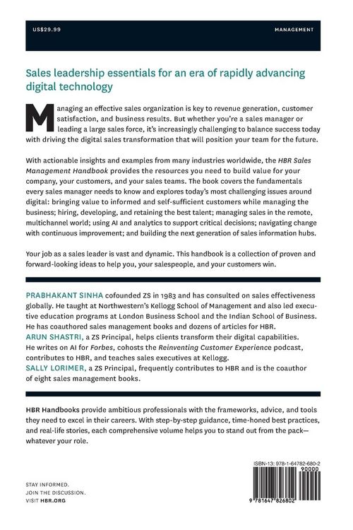 Produktbild: HBR Sales Management Handbook