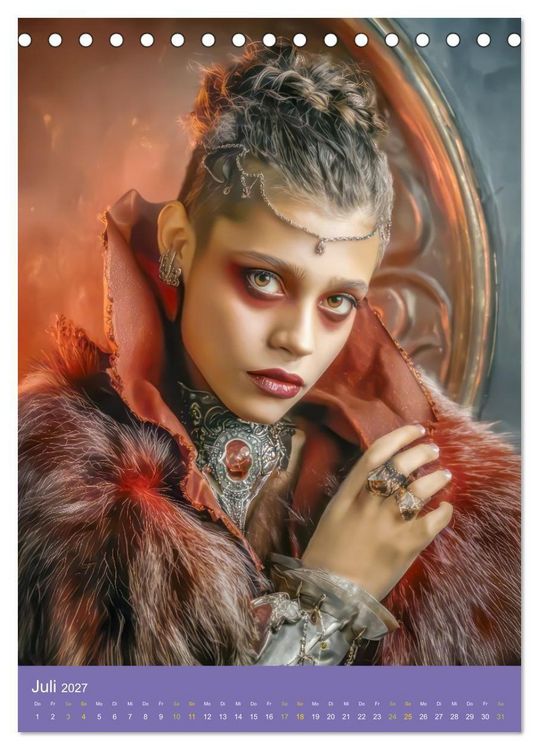 Produktbild: Sinnliche Vampirfrauen - Gef&auml;hrlich verf&uuml;hrerisch (Tischkalender 2027 DIN A5 hoch), CALVENDO Monatskalender