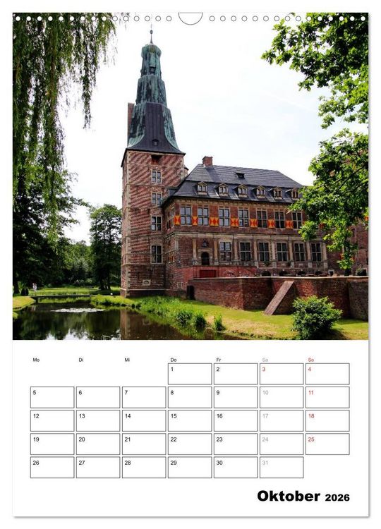 Produktbild: Eindrucksvolle Burgen, malerische Schl&ouml;sser im M&uuml;nsterland (Wandkalender 2026 DIN A3 hoch), CALVENDO Monatskalender